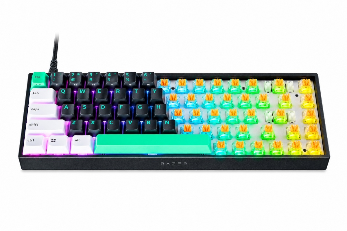 Razer klaviatuur Reclusa X Mini 65% Mechanical Gaming Keyboard Wired (US) Razer klaviatuur Mechanical Switches Gen-3 (Tactile) must