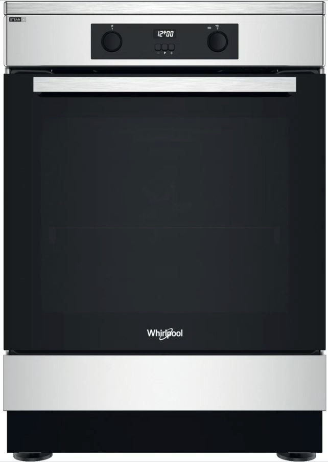 Whirlpool elektripliit WS68I8HCXE Freestanding Electric Stove, hõbedane/must