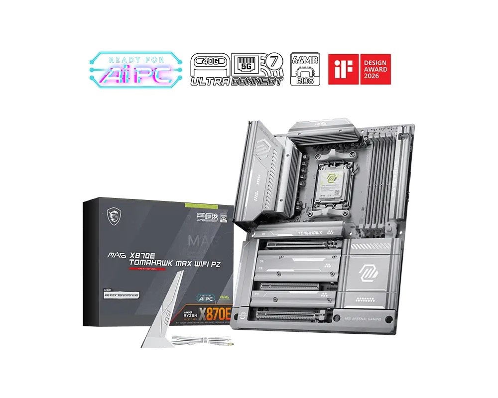 MSI emaplaat MAG X870E Tomahawk Max WiFi Project Zero (X870E,AM5,ATX,