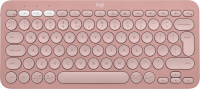 Logitech klaviatuur Pebble Keyboard 2 US (W), roosa