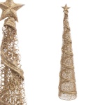 BGB Christmas jõuluehe kuldne Metall Koonusjas 10 x 10 x 50 cm
