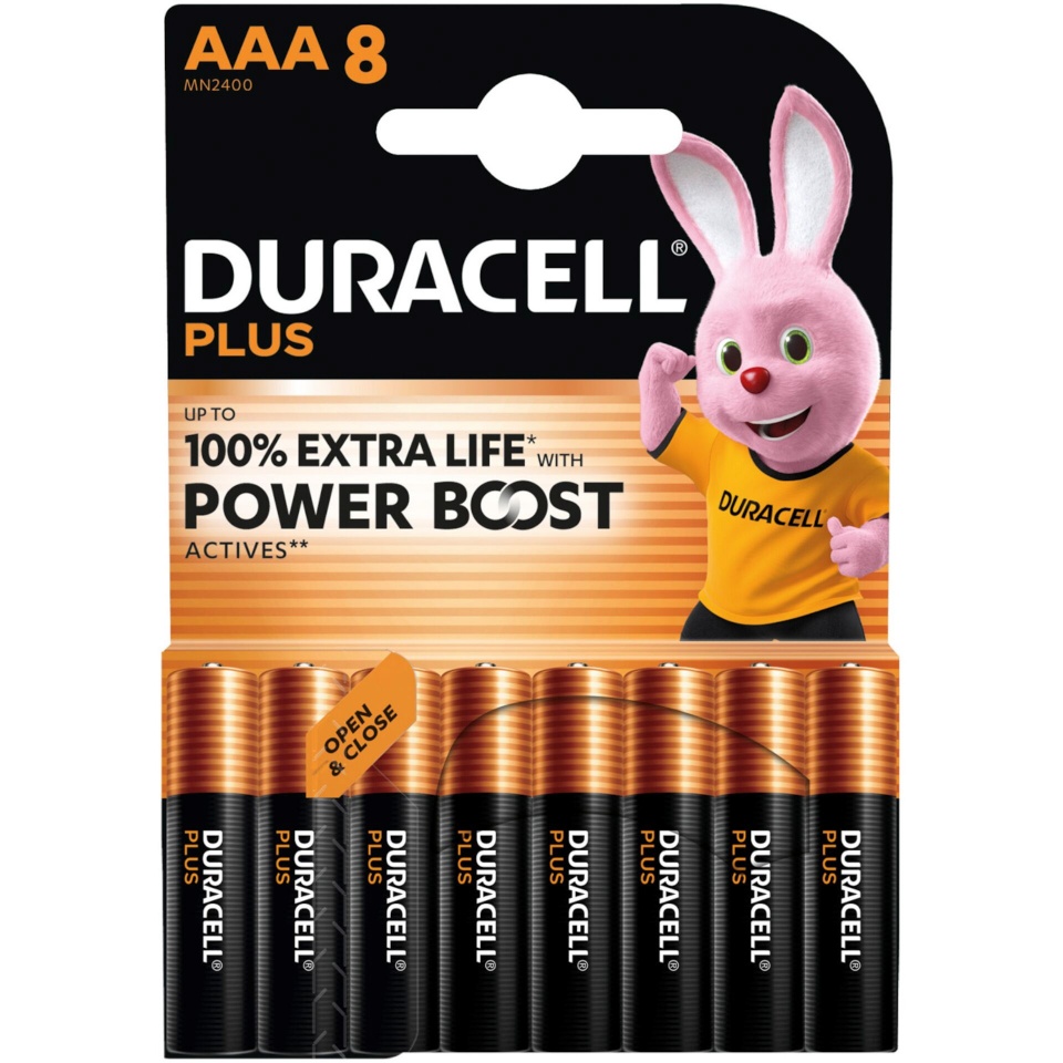Duracell patarei 1x8 Duracell Plus Power Boost Micro MN2400 AAA LR03 1,5V