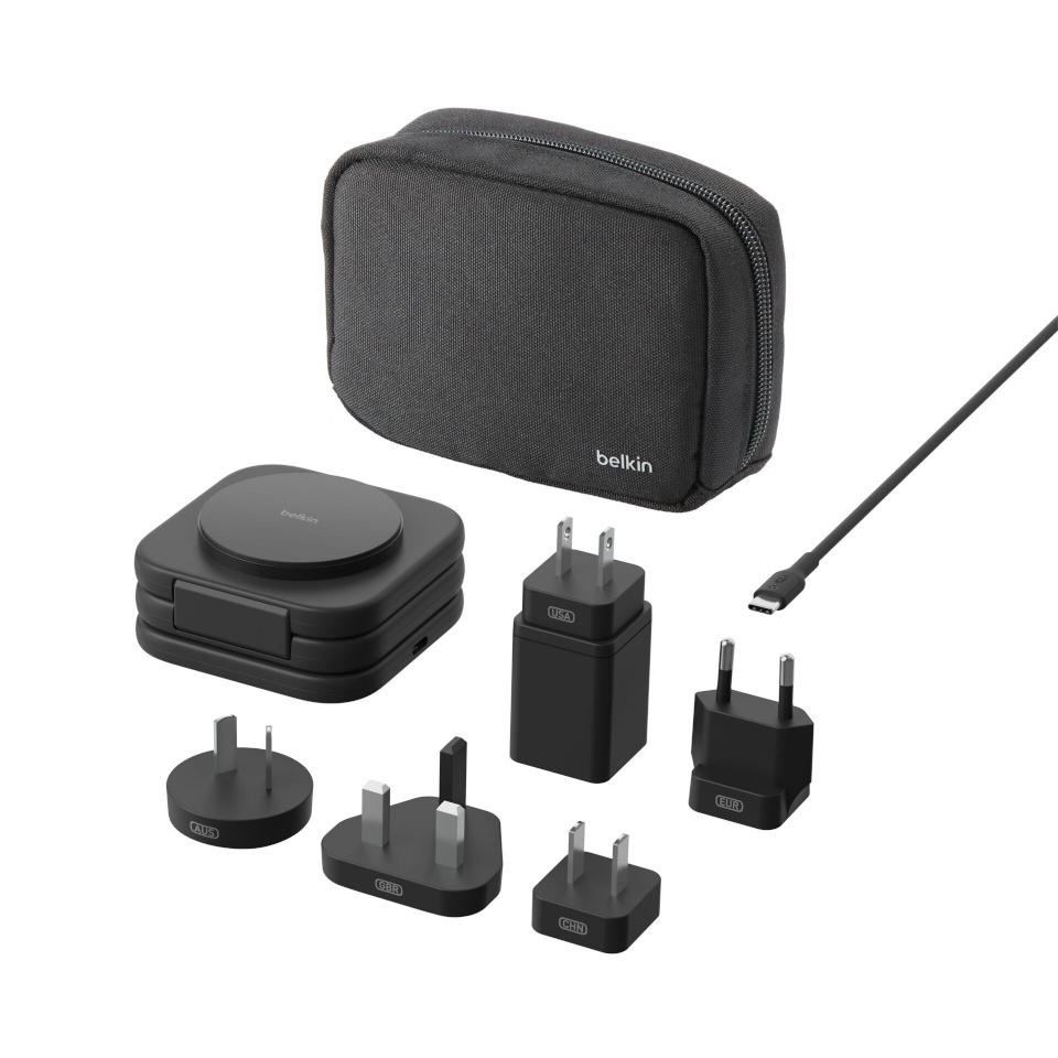 Belkin juhtmevaba laadija Boost Charge PRO Qi2 3in1 magn.Reiselade.+Tipps WIZ024hqBK