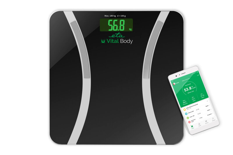 ETA vannitoakaal 678090000 Vital Body Personal Scale, must