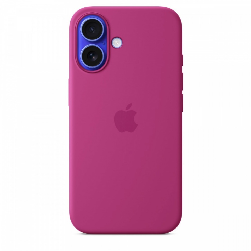 Apple kaitsekest Silicone case with MagSafe for iPhone 16 - fuchsia