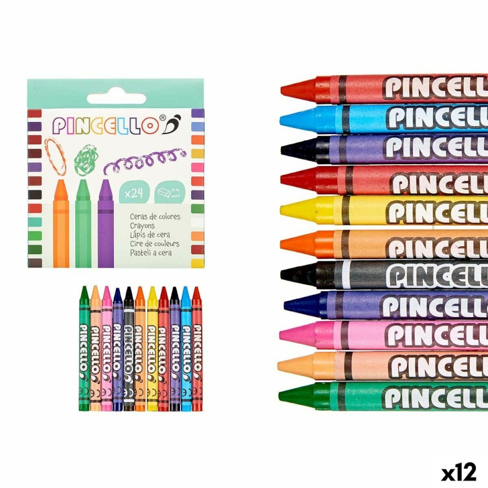 Pincello värvilised poolrasvpliiatsid 45928 12tk