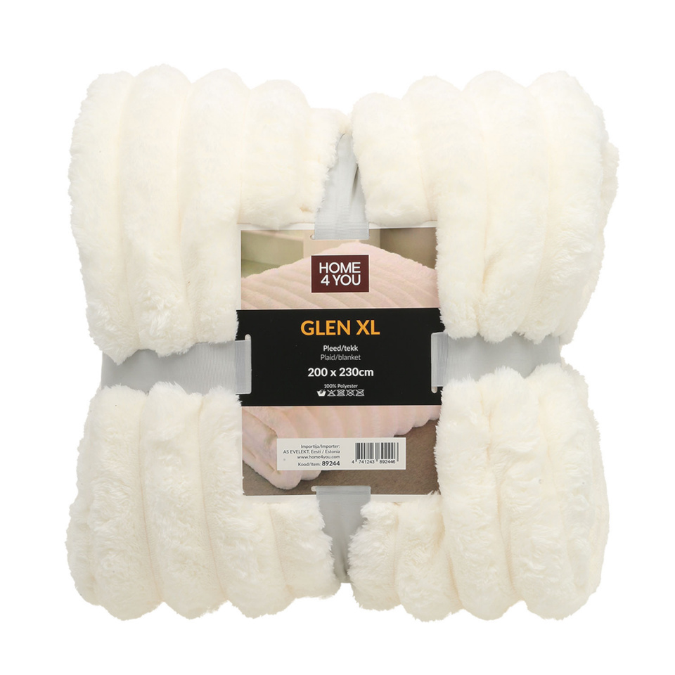 H4Y pleed Glen XL, 200x230cm, valge
