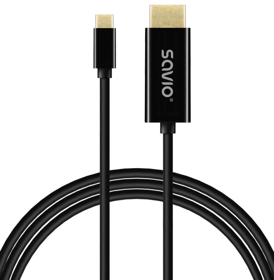 SAVIO kaabel CL-190 USB-C to HDMI Cable, 30Hz, 1m, plastic