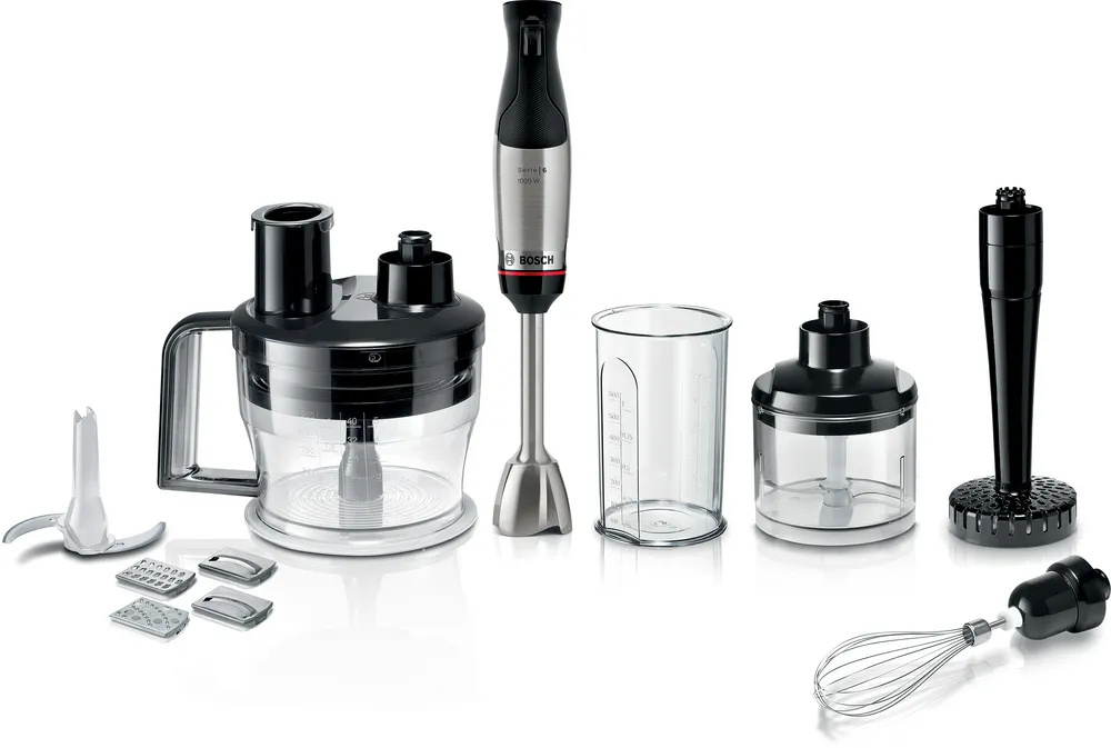 Bosch saumikser MSM6M673 Series 6 ErgoMaster Hand Blender, 1000W, roostevaba teras/must