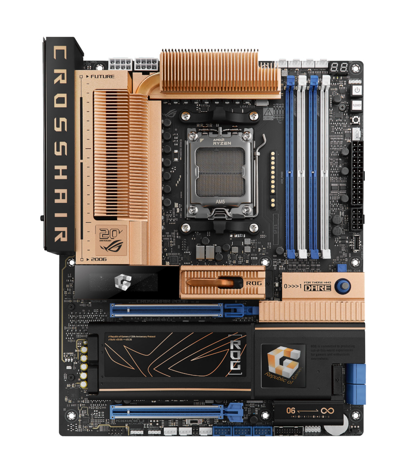 ASUS ROG Crosshair 2006 AMD X870E pesa AM5 ATX emaplaat