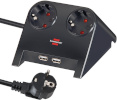 Brennenstuhl pikendusjuhe lauale 2x 2-USB Ports 2100mA 1.8m, must