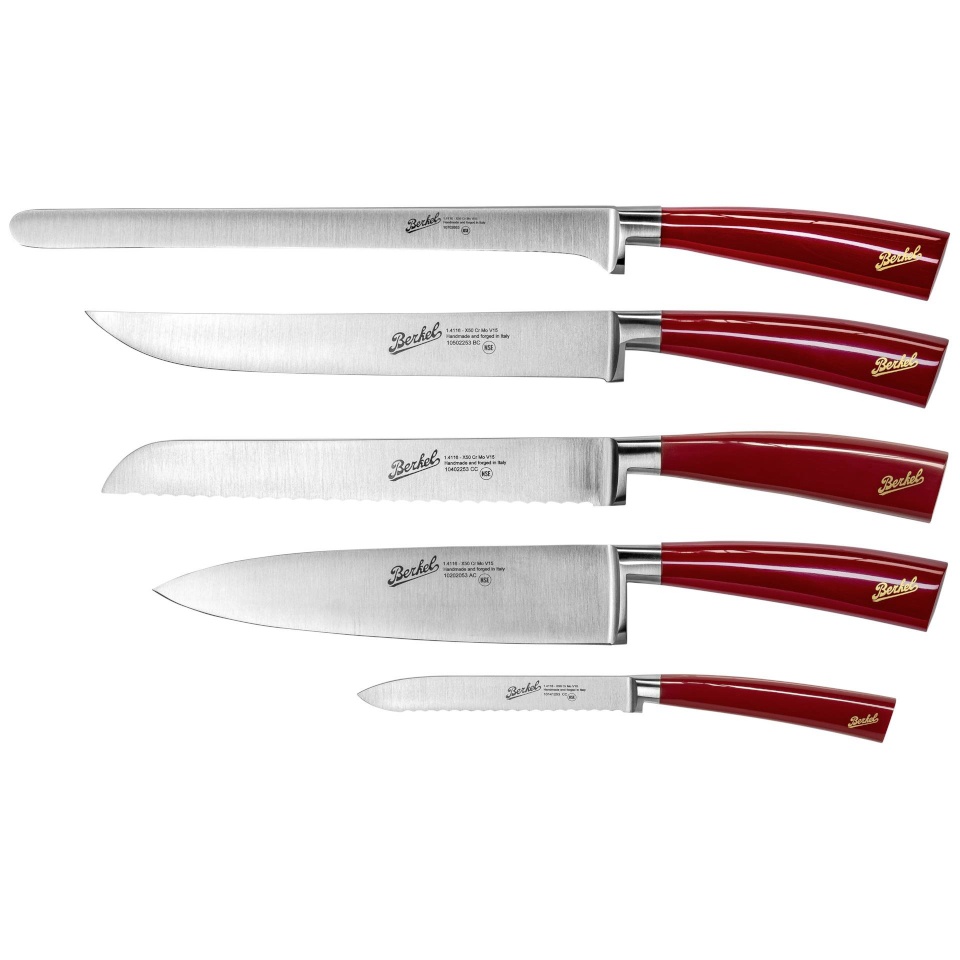 Berkel kööginuga Elegance punane Chef-Set 5-osaline