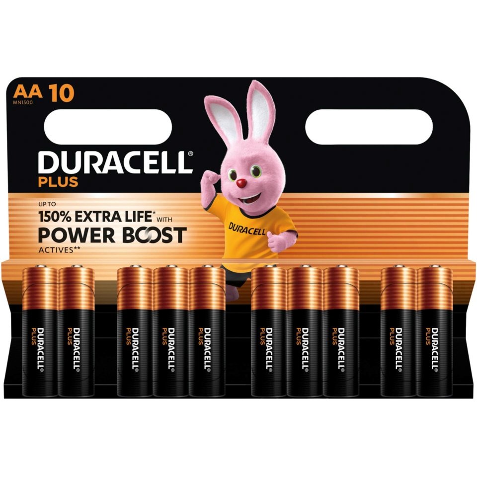 Duracell patarei 1x10 Duracell Plus Power Boost Mignon MN1500 AA LR6 1,5V