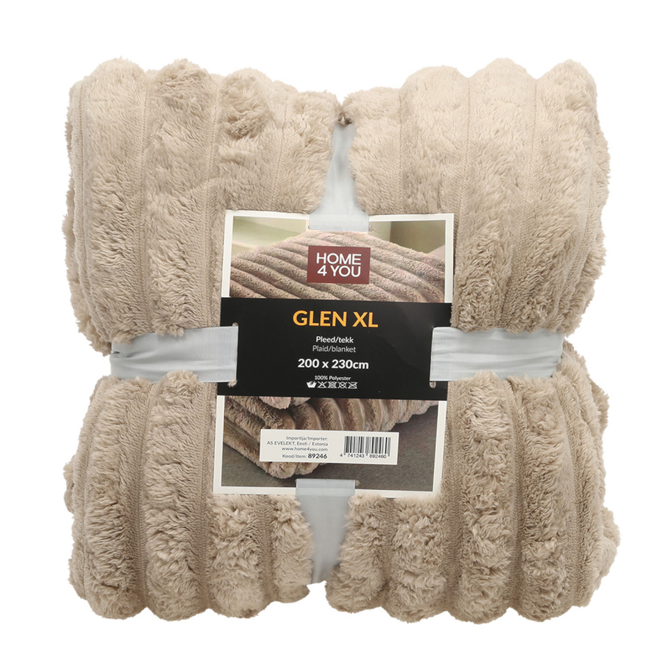 H4Y pleed Glen XL, 200x230cm, beež