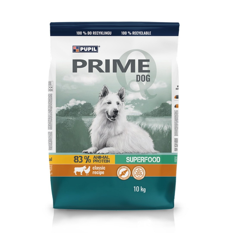 Pupil kuivtoit koerale Prime Mini Rich in Poultry with Beef, 10kg