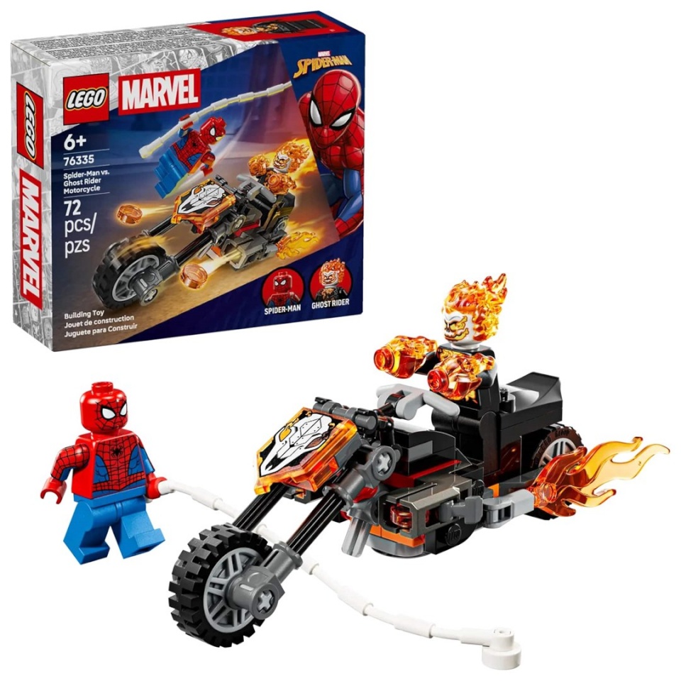 Lego klotsid MARVEL 76335 Spider-Man vs. Ghost Rider Motorcycle