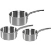 De Buyer Alchimy Stainl. Steel Handled Saucepan Set, 3-pc