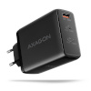 AXAGON ACU-DPQ100 GaN Wall charger 100W, 3x port (USB-A + dual USB-C), PD3.0/PPS/QC4+/Apple