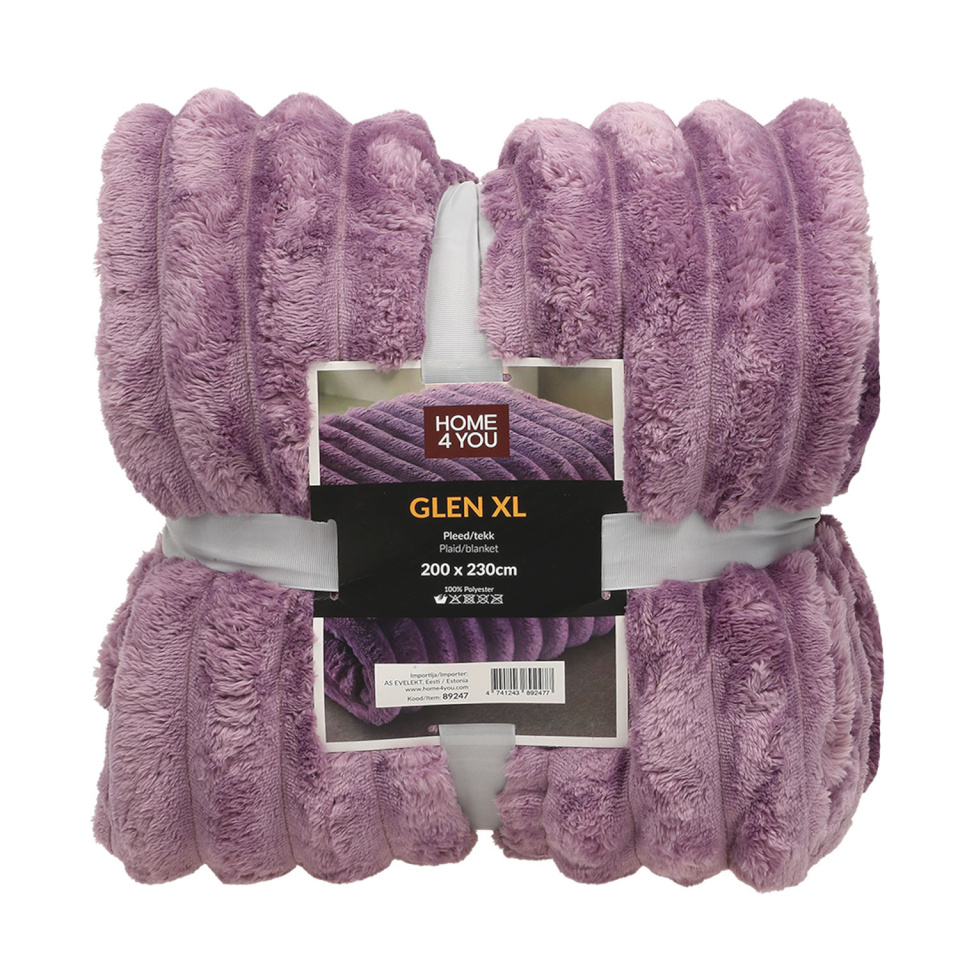 H4Y pleed Glen XL, 200x230cm, lilla