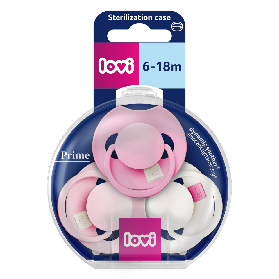 Lovi Prime silikoonist dünaamiline lutt, Peony Pink, 6–18 kuud, 3 tk, 34/455