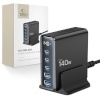 Tech-Protect DC140W-GAN 5-PORT DESKTOP CHARGER PD 140W / QC3.0 BLACK