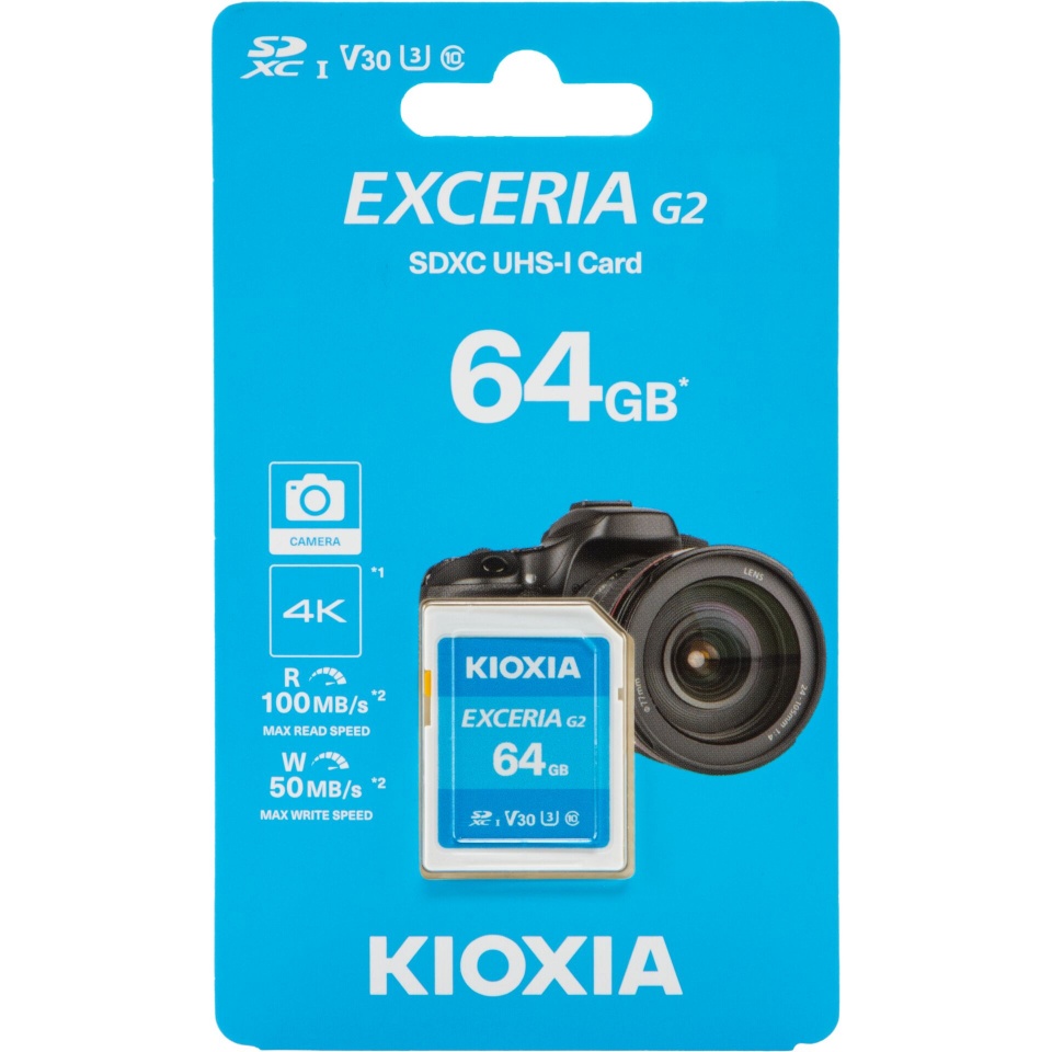 Kioxia mälukaart Kioxia Exceria SDXC UHS-I 64GB Class 10 V30 U3 LNEX2L064GG4
