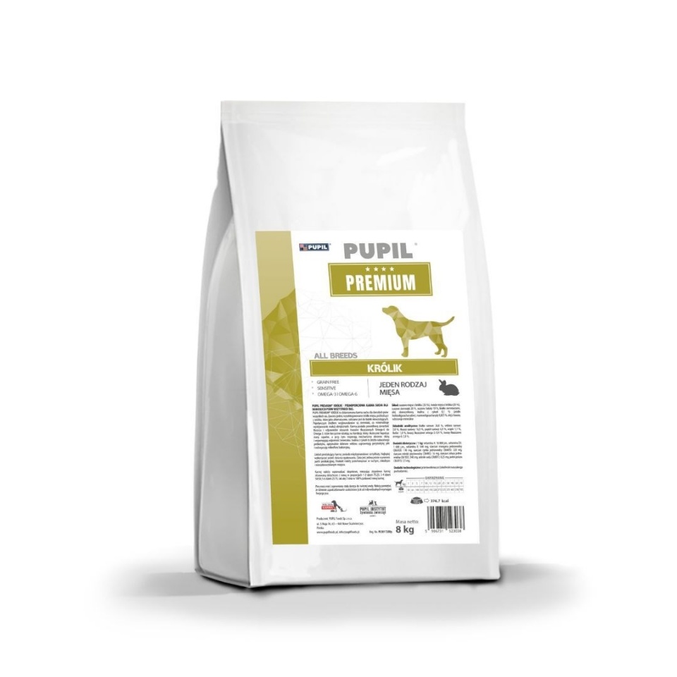 Pupil kuivtoit koerale Premium All Breeds Rabbit, 8kg