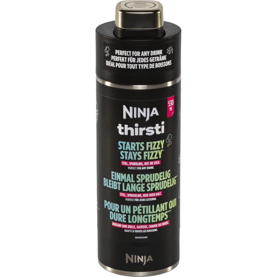 Ninja joogipudel Thirsti Drink Bottle, 530ml (must/roostevaba)