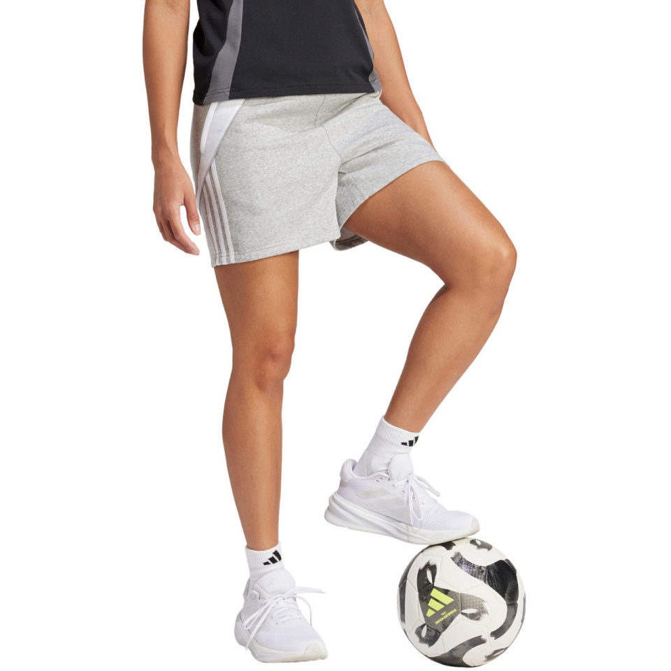 Lühikesed püksid Damskie Adidas Tiro 24 Sweat hall-valge IR9327 S