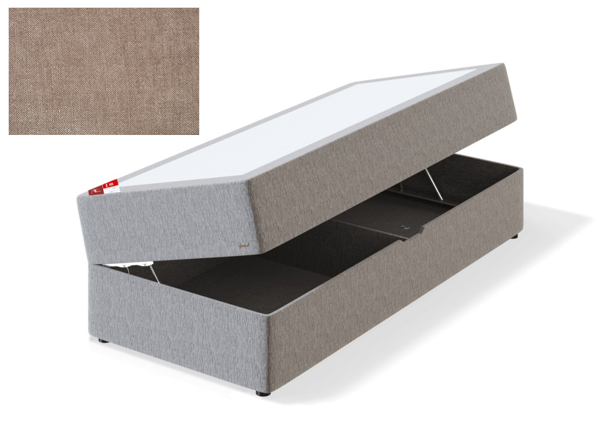 Sleepwell kušett panipaigaga RED POCKET STORAGE, 120x200x53cm, BOLSHOI beež, keskmine