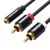 Vention audiokaabel Vention 3.5mm Female to 2x RCA Male Audio Cable 1m Vention VAB-R01-B100 must