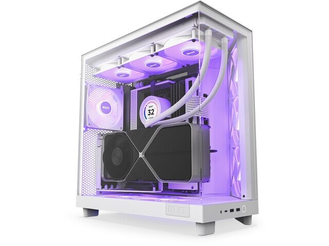 NZXT korpus H6 Flow RGB (valge, Tempered Glass)