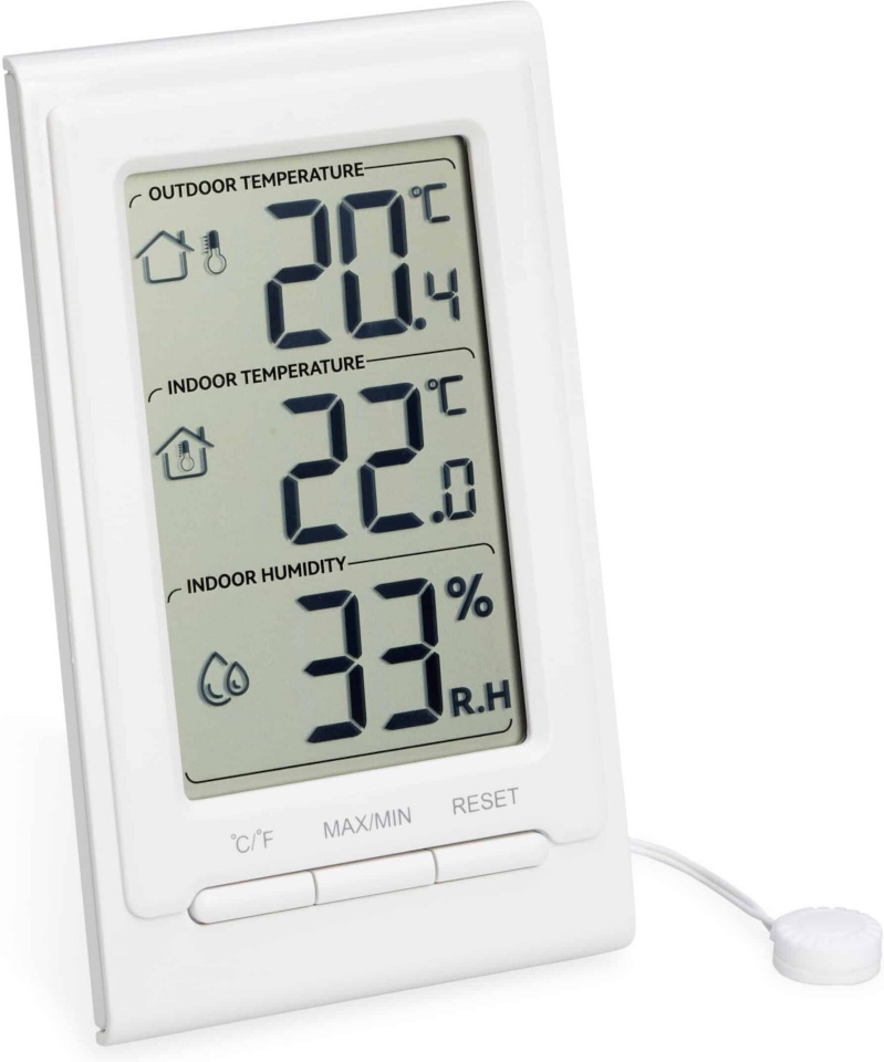Suomen Lämpömittari niiskus- ja termomeeter 3063 Humidity and Thermometer, valge