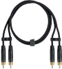 Fuj:tech helikaabel 2x RCA – 2x RCA, 7 m, must