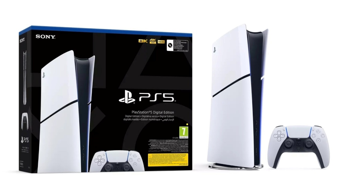 Sony mängukonsool PlayStation 5 Digital Slim e-chassis 825 GB must, valge