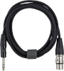 Fuj:tech spiraalkaabel 6,3 mm TRS – XLR, 10 m, must