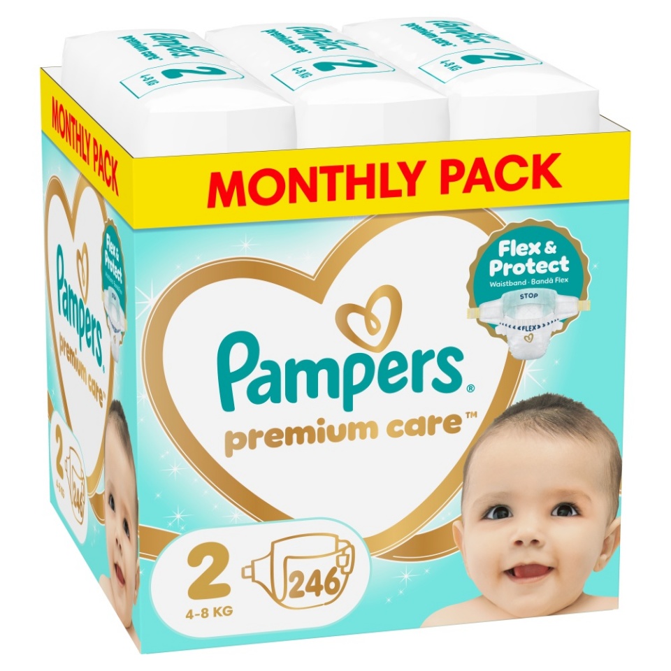 Pampers mähkmed Premium Care Teipmähkmed, suurus 2, 246 tk