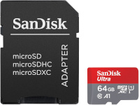 Sandisk mälukaart microSDXC 64GB Ultra 140MB/s + adapter