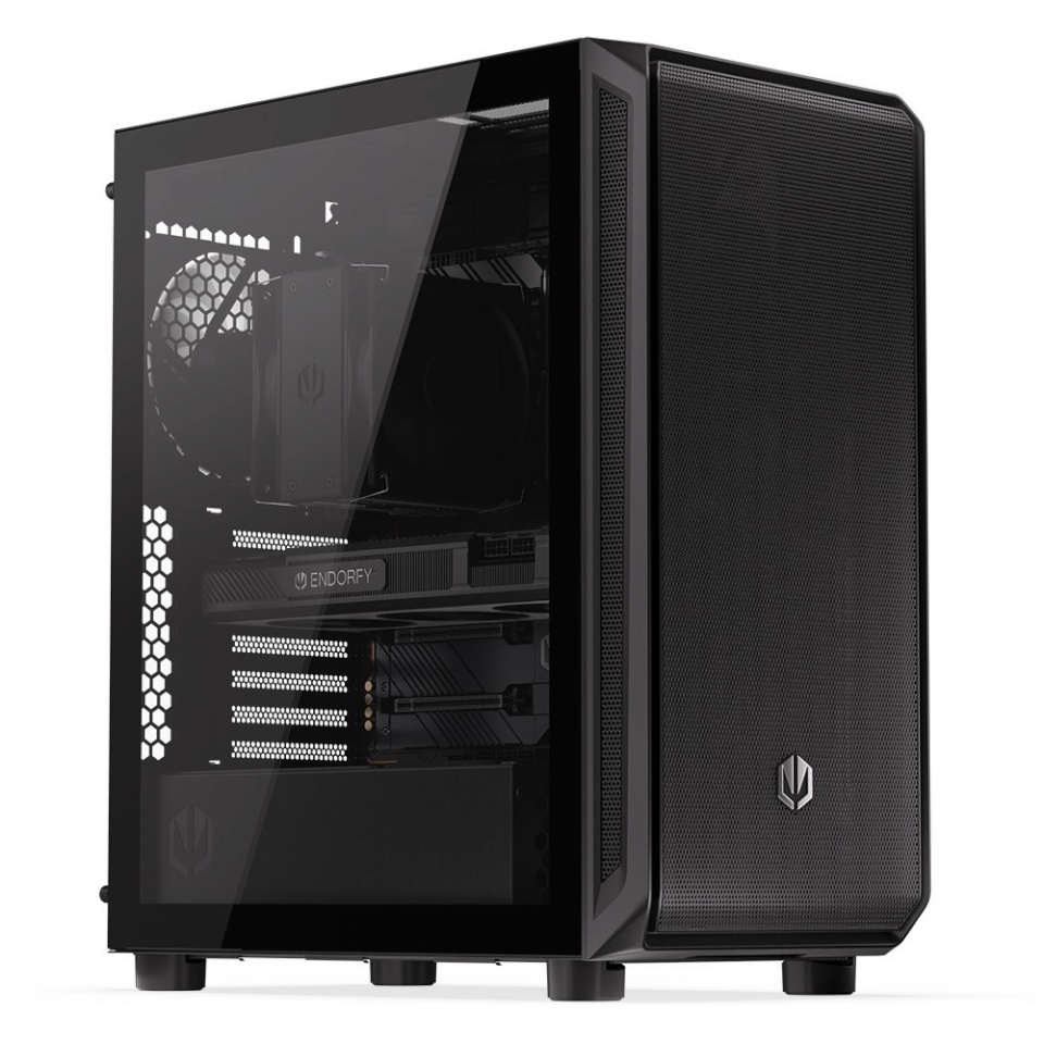 ENDORFY korpus ARX 500 Air (must, Tempered Glass Side Panel)
