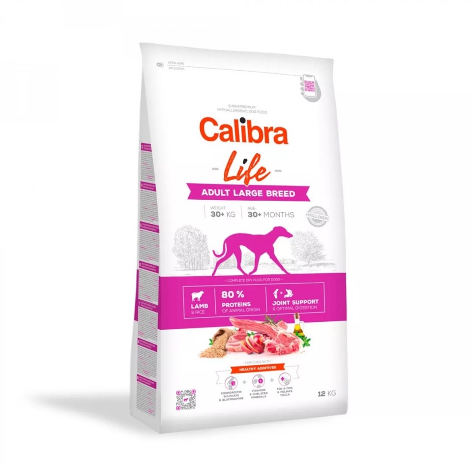 Calibra kuivtoit koerale Dog Life Adult Large Breed Lamb, 12kg