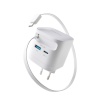 Intenso laadija Power Adapt. W65ACIC 65W 2xUSB-C/USB-A ausziehb.Kab. valge