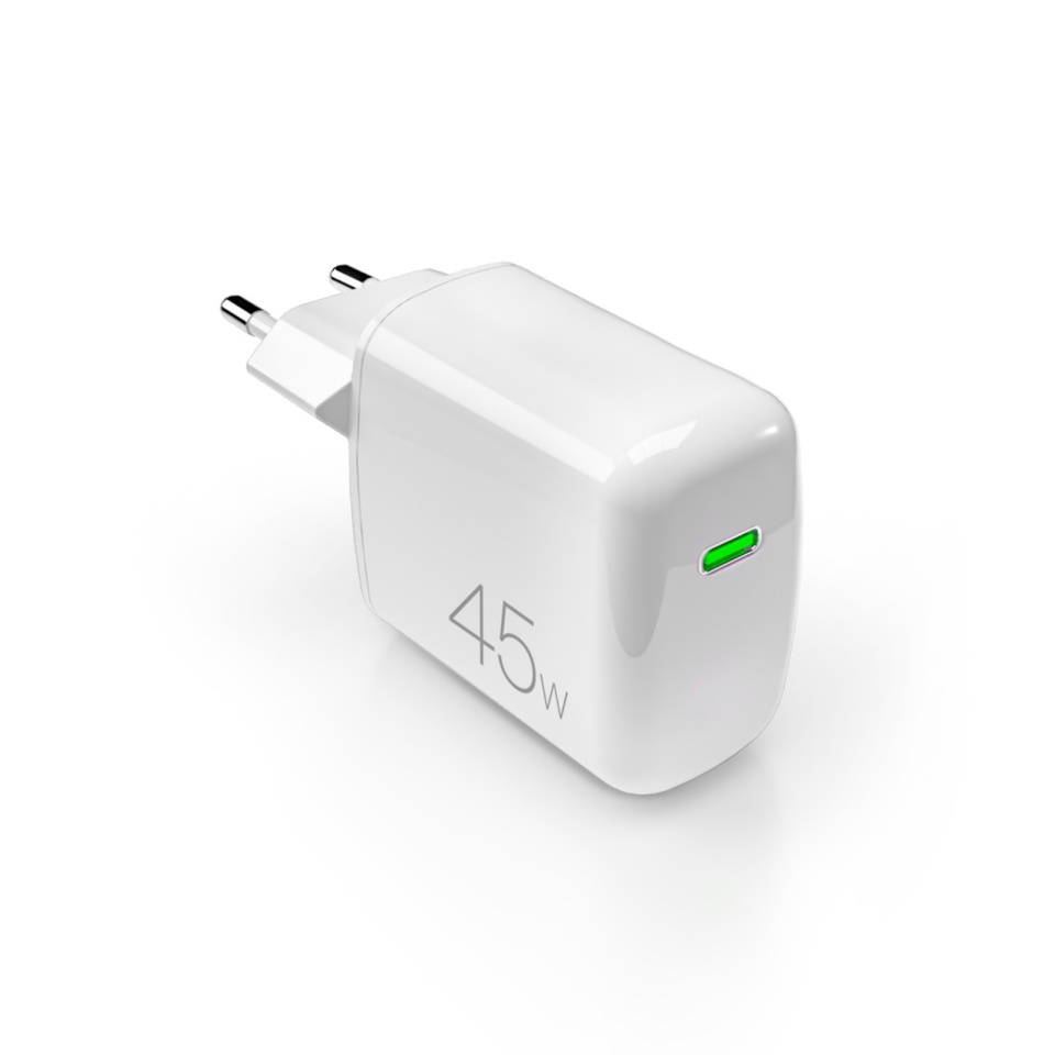 Puro laadija GaN 45W USB-C, valge