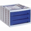 Archivo 2000 Modulaarne dokumendisahtel sinine hall polüstüreen Plastmass 34x30.5x21.5cm