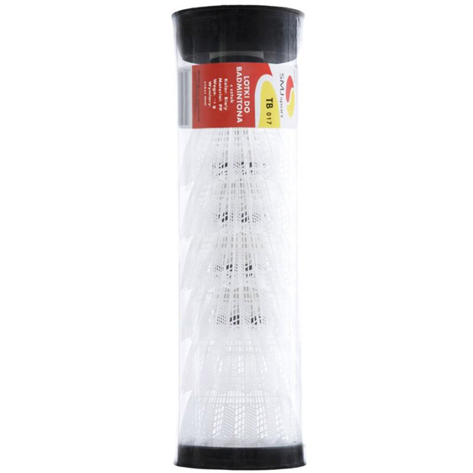 SMJ Lotki sulgpalli pallid plastikust TB017 Teloon 6tk valge