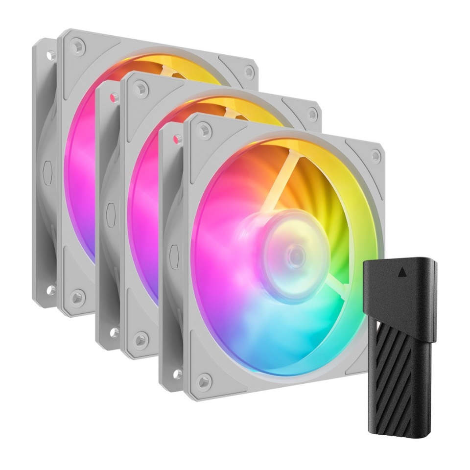COOLER MASTER Mobius 120P ARGB valge 3-Pack Fan Kit