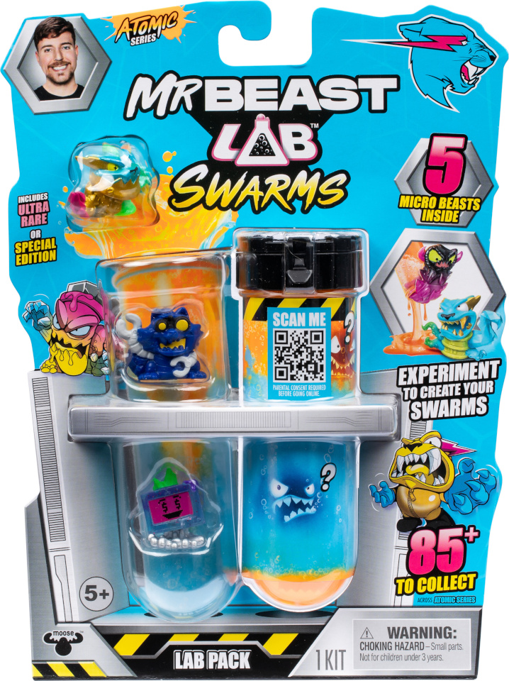 Beast Lab mängukomplekt MrBeast Lab Swarms Atomic S2 5 figuuri, assortii