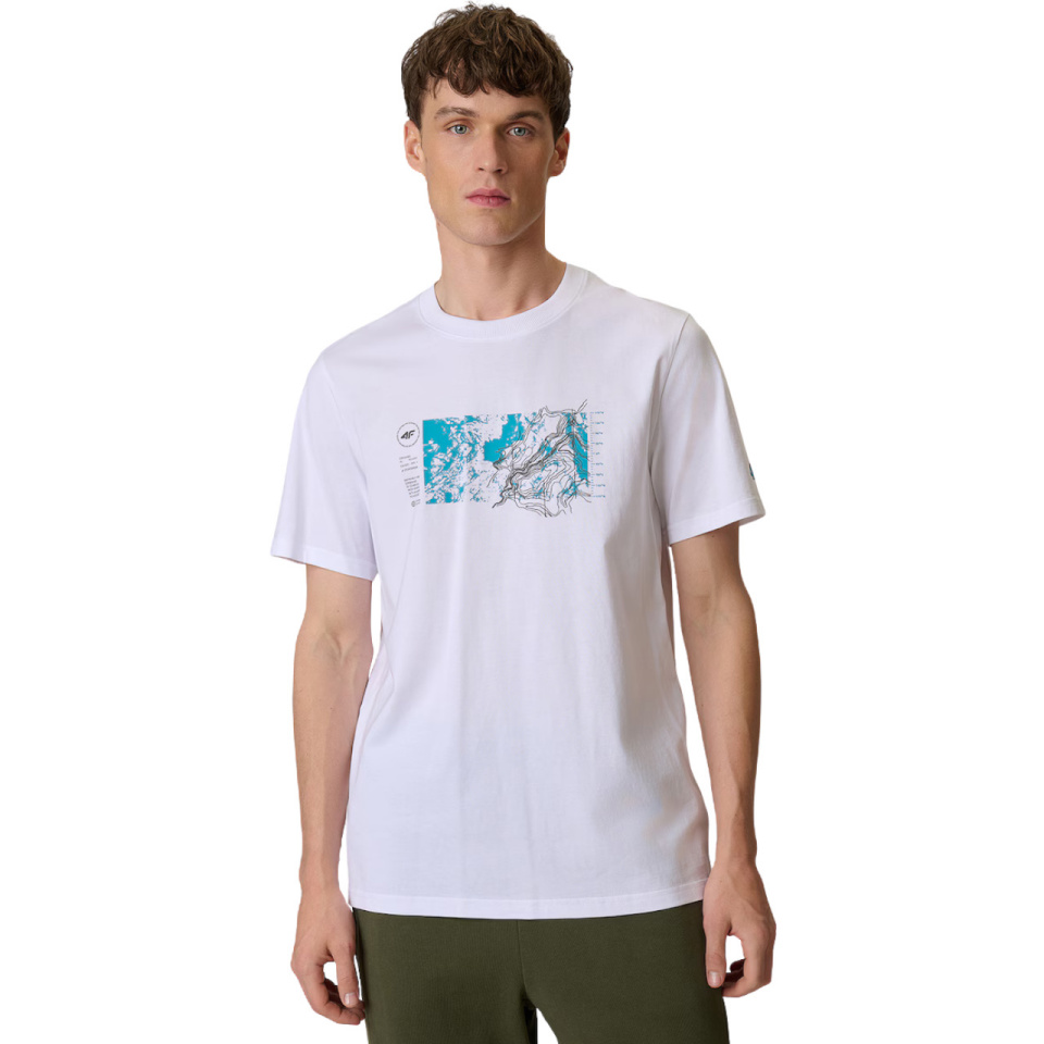 4F T-särk meestele M2823 valge 4FWSS26TTSHM2823 10S suurus M