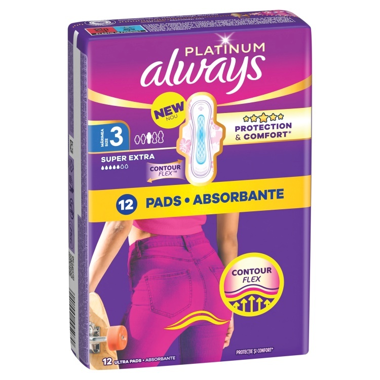 Always Platinum Super Extra Size 3 Hügieenisidemed Tiibadega, 12 tk