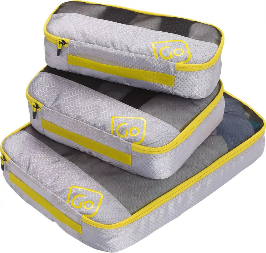 GoTravel Triple Packing Cubes pakkimiskotid, 3-osalised, kollased
