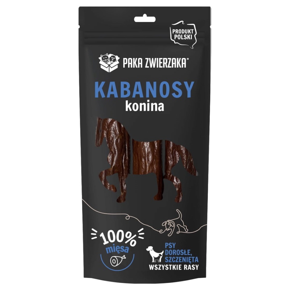Paka Zwierzaka maius koerale Sausages Horse, 80g